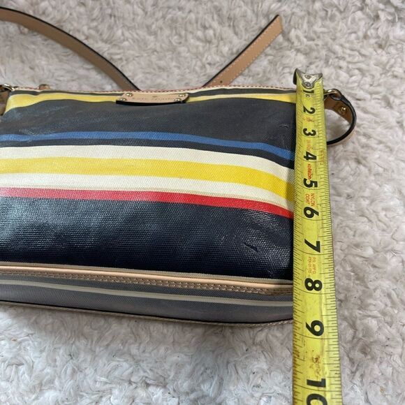 KATE SPADE | Hailey Westchester Forever multi Striped Coated Canvas Crossbody - Picture 7 of 10